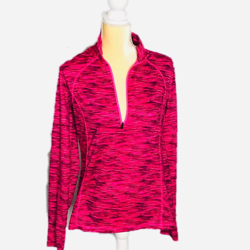 Xersion Hot Pink & Black Half Zip Workout Jacket